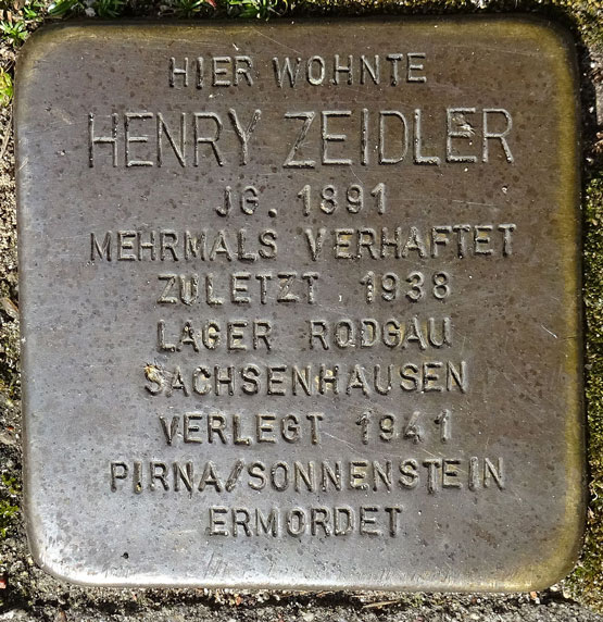 Gedenkbuch Henry Zeidler