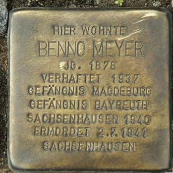 Stolperstei Benno Meyer