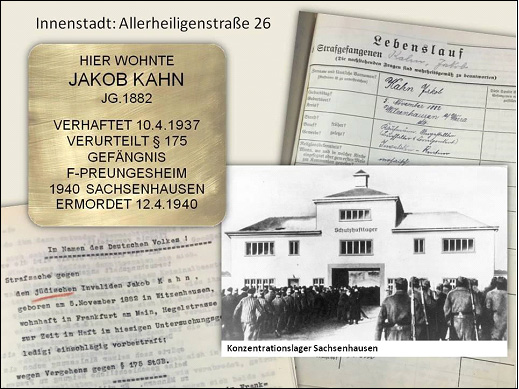 Hier wohnte Jakob Kahn