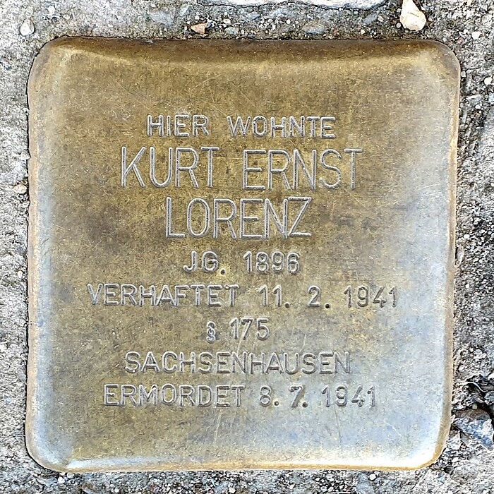 Stolperstein Kurt Ernst Paul Lorenz