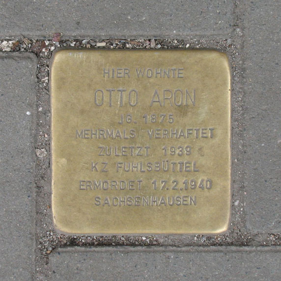 Stolperstein für Otto Aron